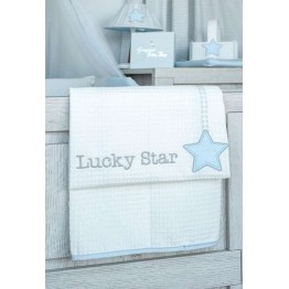 Baby Oliver Lucky Star Blue Κουβέρτα Πικέ 80x100 des.309 ΚΟΥΒΕΡΤΑ ΠΙΚΕ 80x100